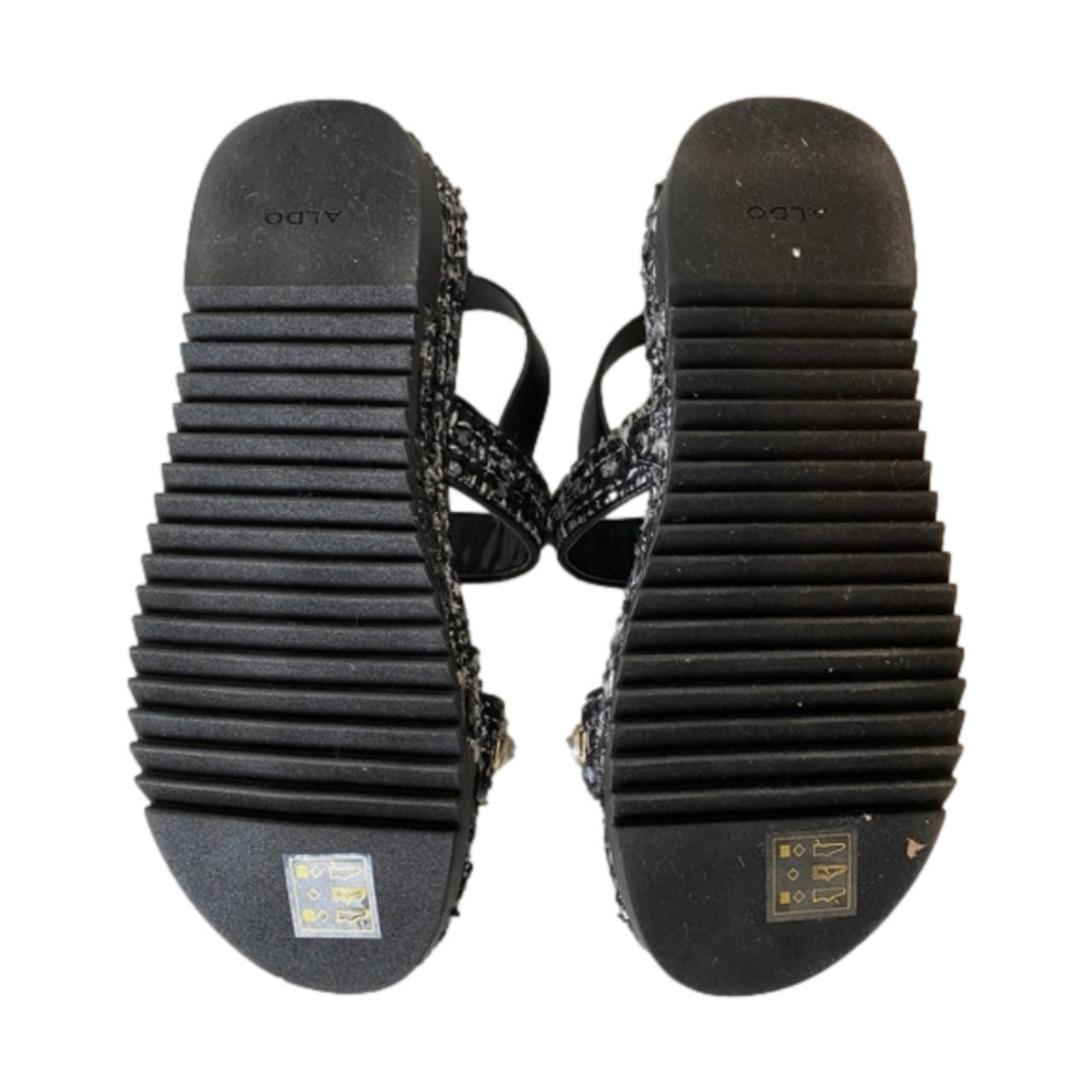 ⭐️2 x HOST PICK⭐️ Aldo Tweed Platform Sandals with Pearl Embellishments - Picture 7 of 7